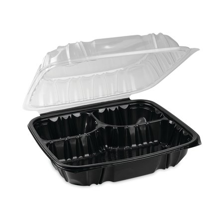 Pactiv EarthChoice Hinge-Lid Takeout Container, 3-Cmp, 34oz, 10.5x9.5x3, PK132 PK DC109310B000